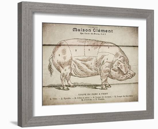 Coupe Du Porc-Tina Carlson-Framed Art Print