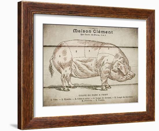 Coupe Du Porc-Tina Carlson-Framed Art Print