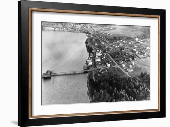 Coupeville, WA View from Air Whidby Island Photograph - Coupeville, WA-Lantern Press-Framed Art Print