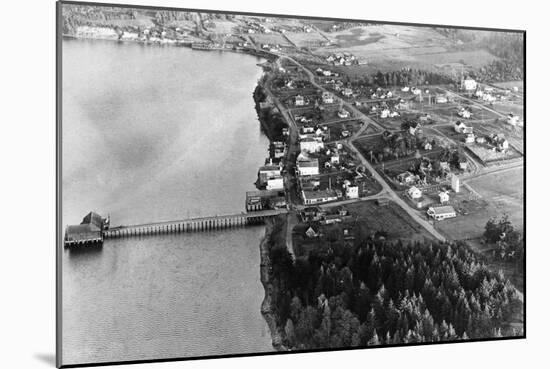 Coupeville, WA View from Air Whidby Island Photograph - Coupeville, WA-Lantern Press-Mounted Art Print