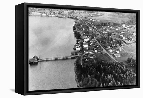 Coupeville, WA View from Air Whidby Island Photograph - Coupeville, WA-Lantern Press-Framed Stretched Canvas