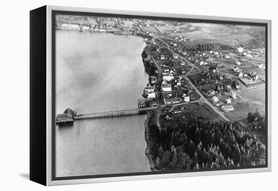 Coupeville, WA View from Air Whidby Island Photograph - Coupeville, WA-Lantern Press-Framed Stretched Canvas