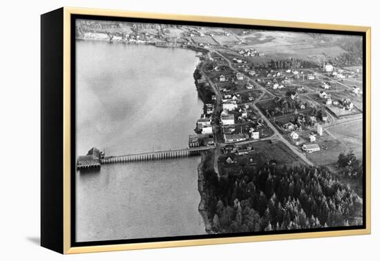 Coupeville, WA View from Air Whidby Island Photograph - Coupeville, WA-Lantern Press-Framed Stretched Canvas