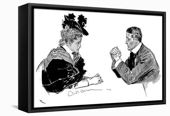 Couple, 1896-Charles Dana Gibson-Framed Premier Image Canvas