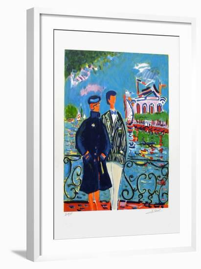 Couple à Enghien-Jean-claude Picot-Framed Limited Edition