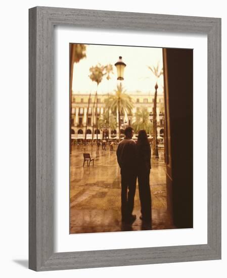 Couple at Gothic Square, Plaza Reial, Barcelona, Spain-Stuart Westmoreland-Framed Photographic Print