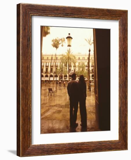 Couple at Gothic Square, Plaza Reial, Barcelona, Spain-Stuart Westmoreland-Framed Photographic Print