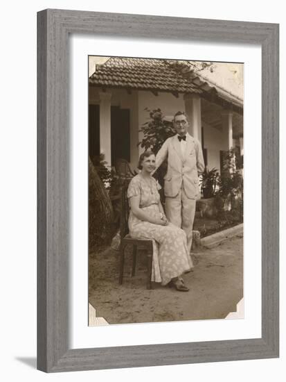 Couple at Sri Lanka-null-Framed Art Print