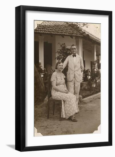 Couple at Sri Lanka-null-Framed Art Print