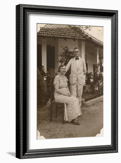 Couple at Sri Lanka-null-Framed Art Print