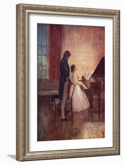 Couple at the Piano-Norman Price-Framed Art Print