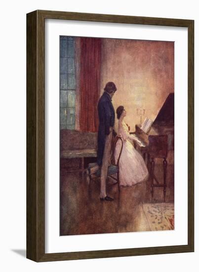 Couple at the Piano-Norman Price-Framed Art Print