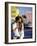 Couple at the Willemstad Waterfront, Curacao, Caribbean-Greg Johnston-Framed Photographic Print