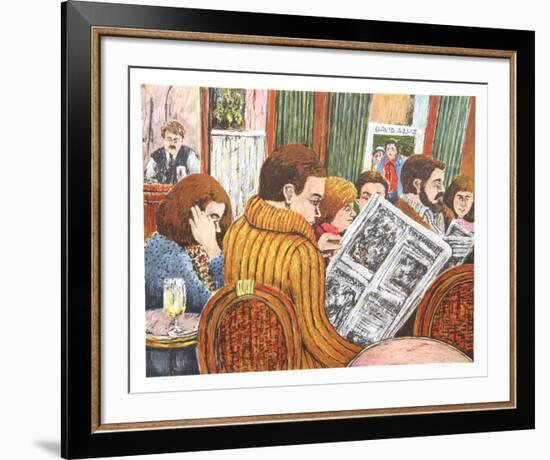 Couple Bar Montparnasse Paris-David Azuz-Framed Collectable Print