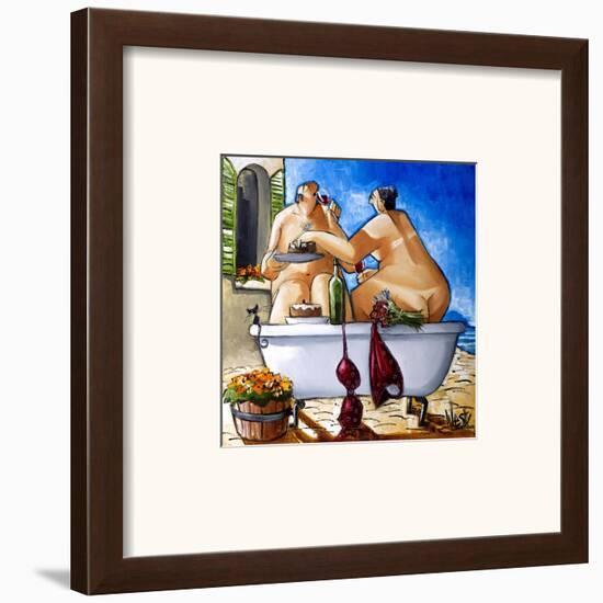 Couple Bathing-Ronald West-Framed Art Print