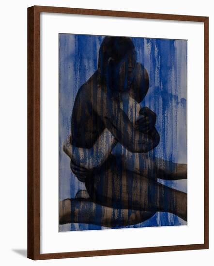 Couple (Blue)-Graham Dean-Framed Giclee Print