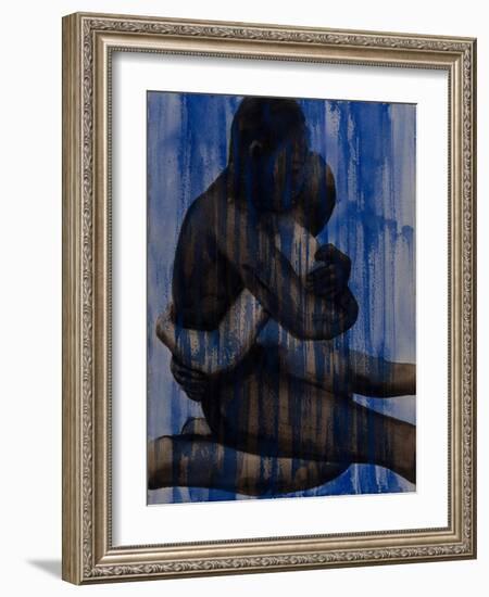Couple (Blue)-Graham Dean-Framed Giclee Print