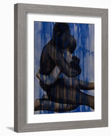 Couple (Blue)-Graham Dean-Framed Giclee Print