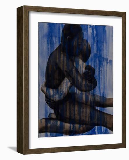 Couple (Blue)-Graham Dean-Framed Giclee Print