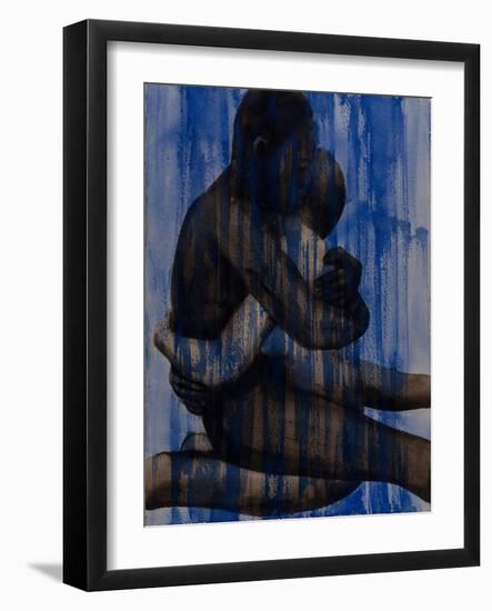 Couple (Blue)-Graham Dean-Framed Giclee Print