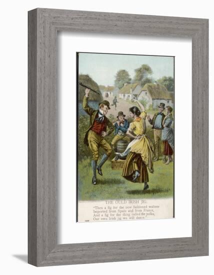 Couple Dance an Irish Jig on the Village Green-null-Framed Photographic Print