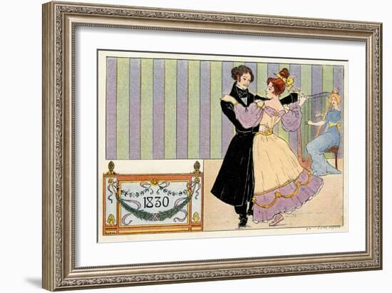 Couple dancing 1830-Ernest Louis Lessieux-Framed Giclee Print