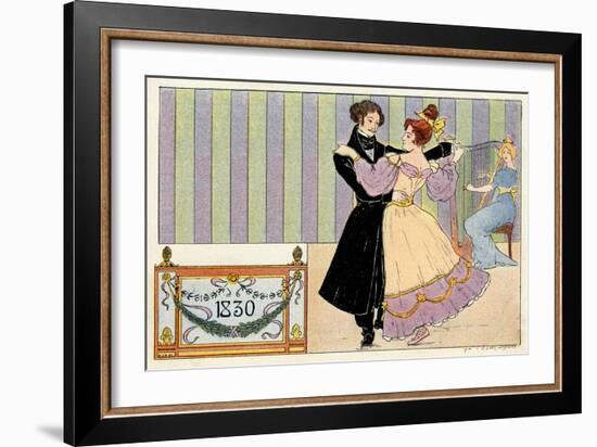 Couple dancing 1830-Ernest Louis Lessieux-Framed Giclee Print