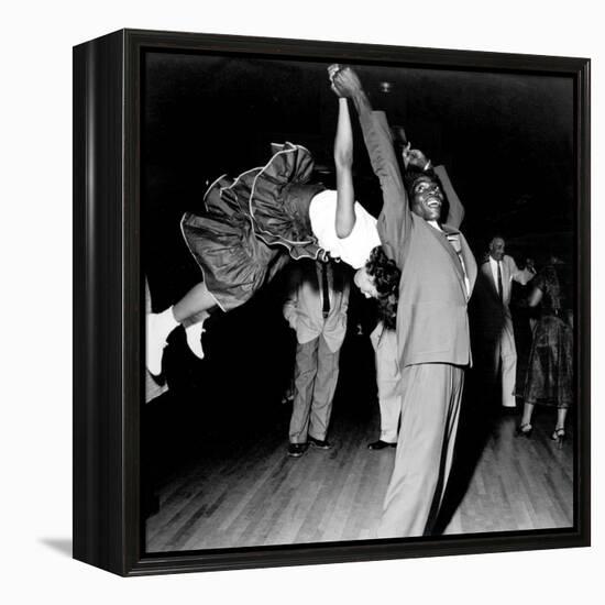 Couple Dancing at Savoy Ballroom, Harlem, 1947-null-Framed Stretched Canvas