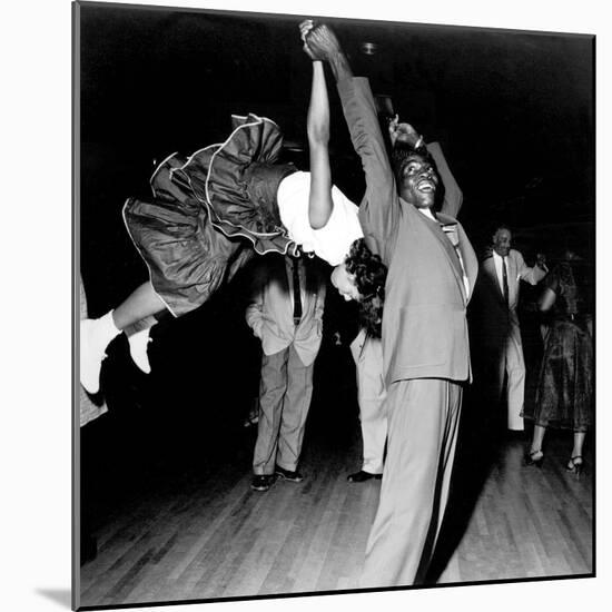 Couple Dancing at Savoy Ballroom, Harlem, 1947-null-Mounted Photo