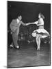 Couple Dancing in a Jitterbug Contest-Peter Stackpole-Mounted Photographic Print