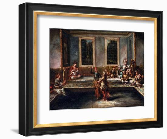 Couple Dancing in the Harem Par Guardi, Giovanni Antonio (1699-1760). Oil on Canvas, Size : 44X61,5-Giovanni Antonio Guardi-Framed Giclee Print