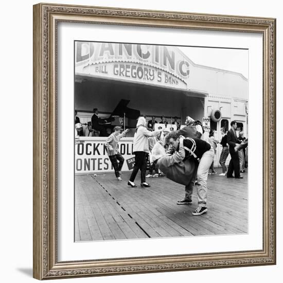 Couple Dancing to Bill Gregory's Band. August 1958-Staff-Framed Photographic Print