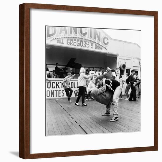 Couple Dancing to Bill Gregory's Band. August 1958-Staff-Framed Photographic Print