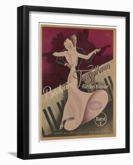 Couple Dancing to Popular Songs of the Day Such as Schade Dass Man Per Telefon Nicht Kussen Kann-Knut Hilscher-Framed Photographic Print