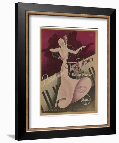 Couple Dancing to Popular Songs of the Day Such as Schade Dass Man Per Telefon Nicht Kussen Kann-Knut Hilscher-Framed Photographic Print