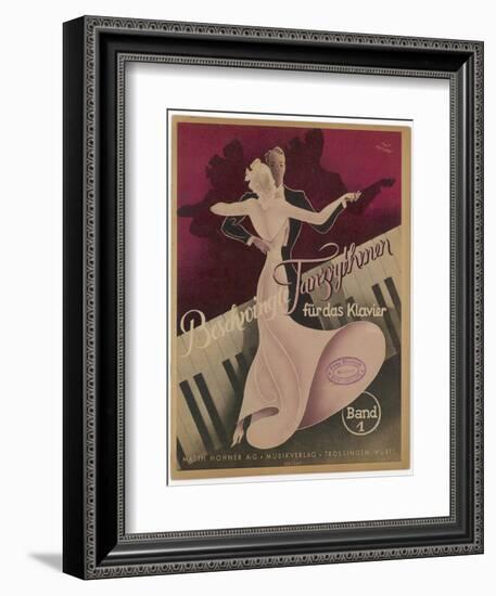 Couple Dancing to Popular Songs of the Day Such as Schade Dass Man Per Telefon Nicht Kussen Kann-Knut Hilscher-Framed Photographic Print