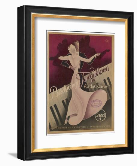 Couple Dancing to Popular Songs of the Day Such as Schade Dass Man Per Telefon Nicht Kussen Kann-Knut Hilscher-Framed Photographic Print