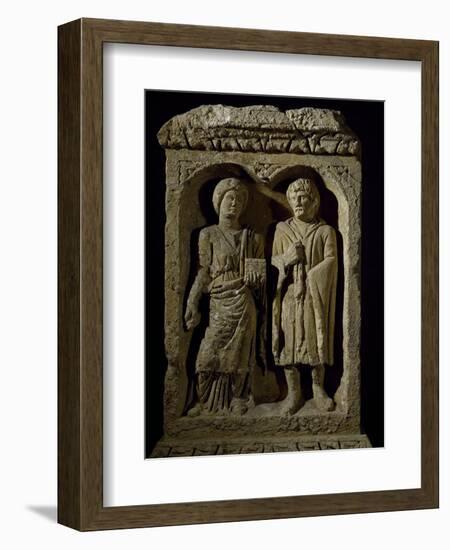 Couple, Detail Relief from Pillar of Dancer, Arlon, Belgium-null-Framed Giclee Print