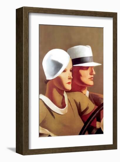 Couple Driving-Marcello Dudovich-Framed Premium Giclee Print