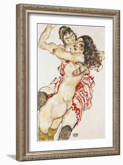 Couple Embracing-Egon Schiele-Framed Giclee Print