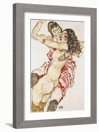 Couple Embracing-Egon Schiele-Framed Giclee Print