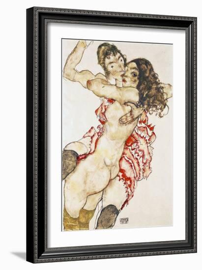 Couple Embracing-Egon Schiele-Framed Giclee Print