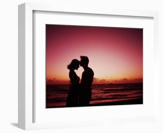 Couple Enjoying a Romantic Sunset on the Beach-Bill Bachmann-Framed Photographic Print