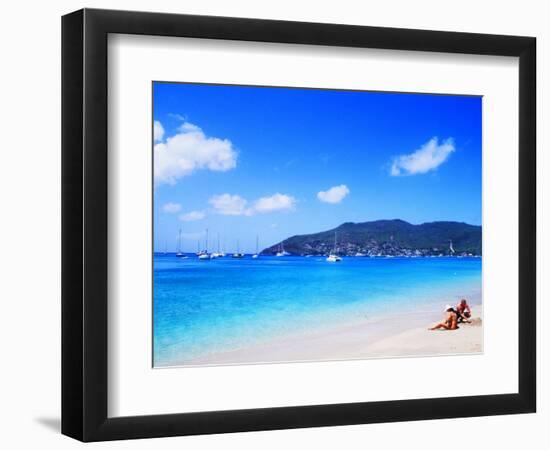 Couple Enjoying Princess Margaret Beach in Bequia, Grenadines-Bill Bachmann-Framed Photographic Print