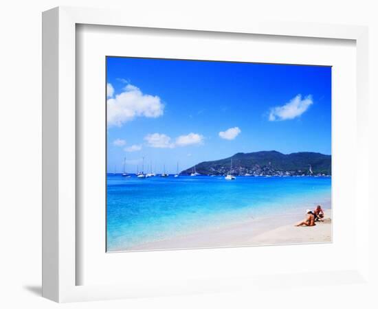 Couple Enjoying Princess Margaret Beach in Bequia, Grenadines-Bill Bachmann-Framed Photographic Print