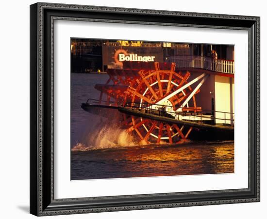 Couple Enjoying Sunset on Mississippi River, New Orleans, Louisiana, USA-Adam Jones-Framed Photographic Print