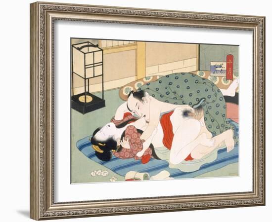 Couple Having Sex-Japanese School-Framed Giclee Print