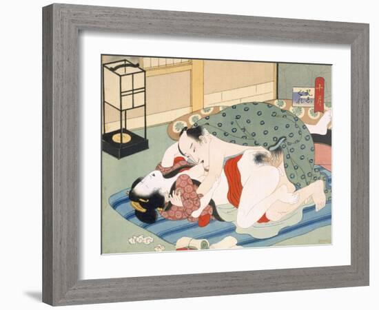 Couple Having Sex-Japanese School-Framed Giclee Print