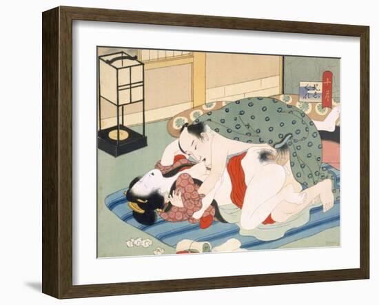 Couple Having Sex-Japanese School-Framed Giclee Print