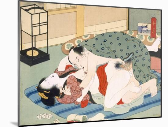 Couple Having Sex-Japanese School-Mounted Giclee Print